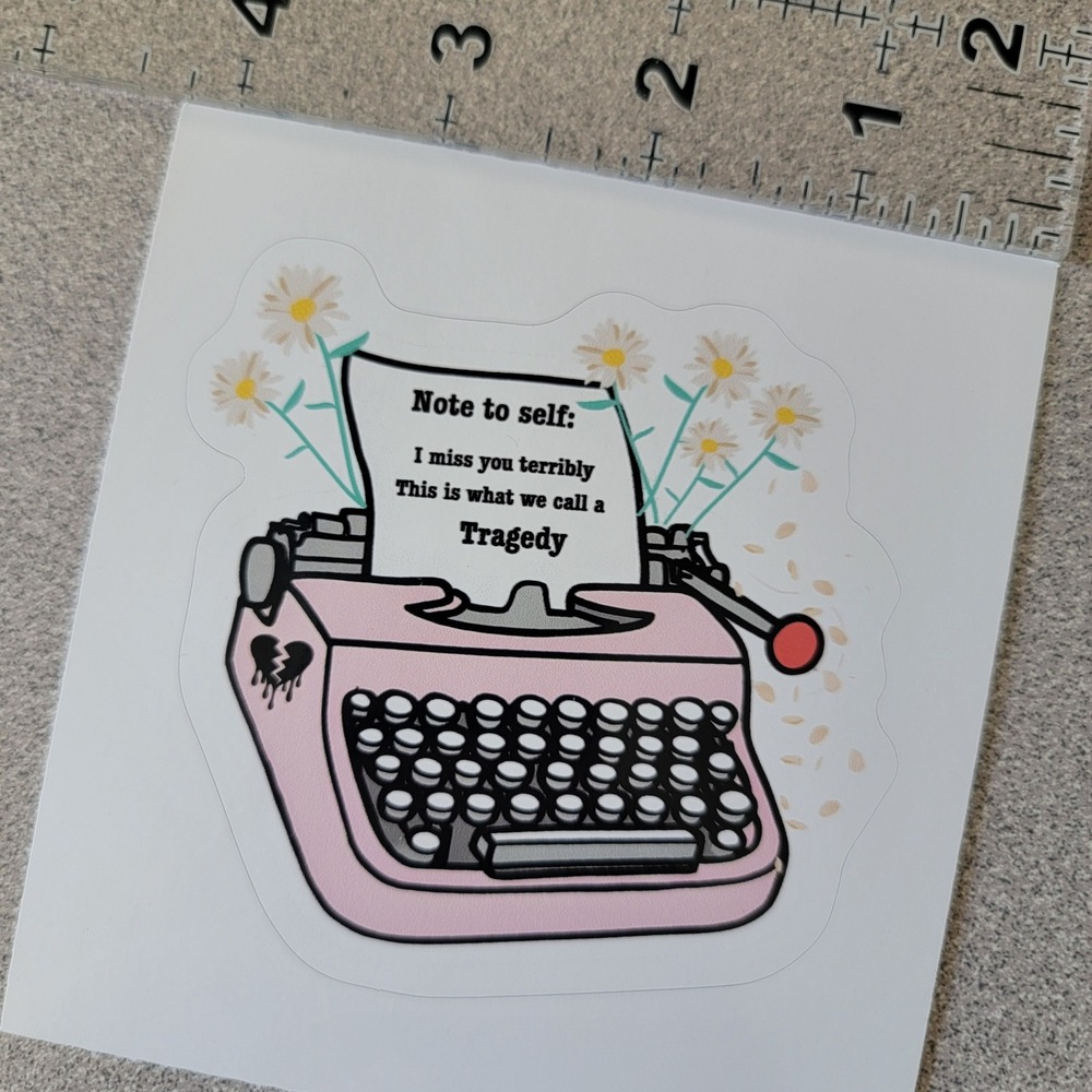 From‎ First To Last Typewriter Sticker Note to Self Tragedy Vinyl Decal